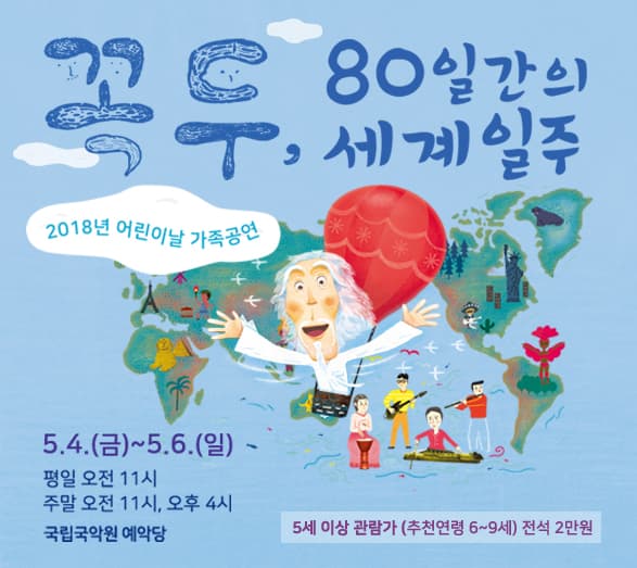 꼭두, 80간의 세계일주
