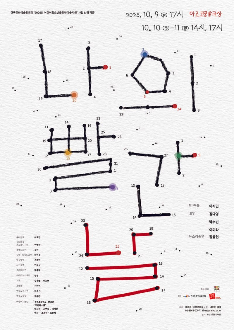 나의 빨간날 연극 포스터