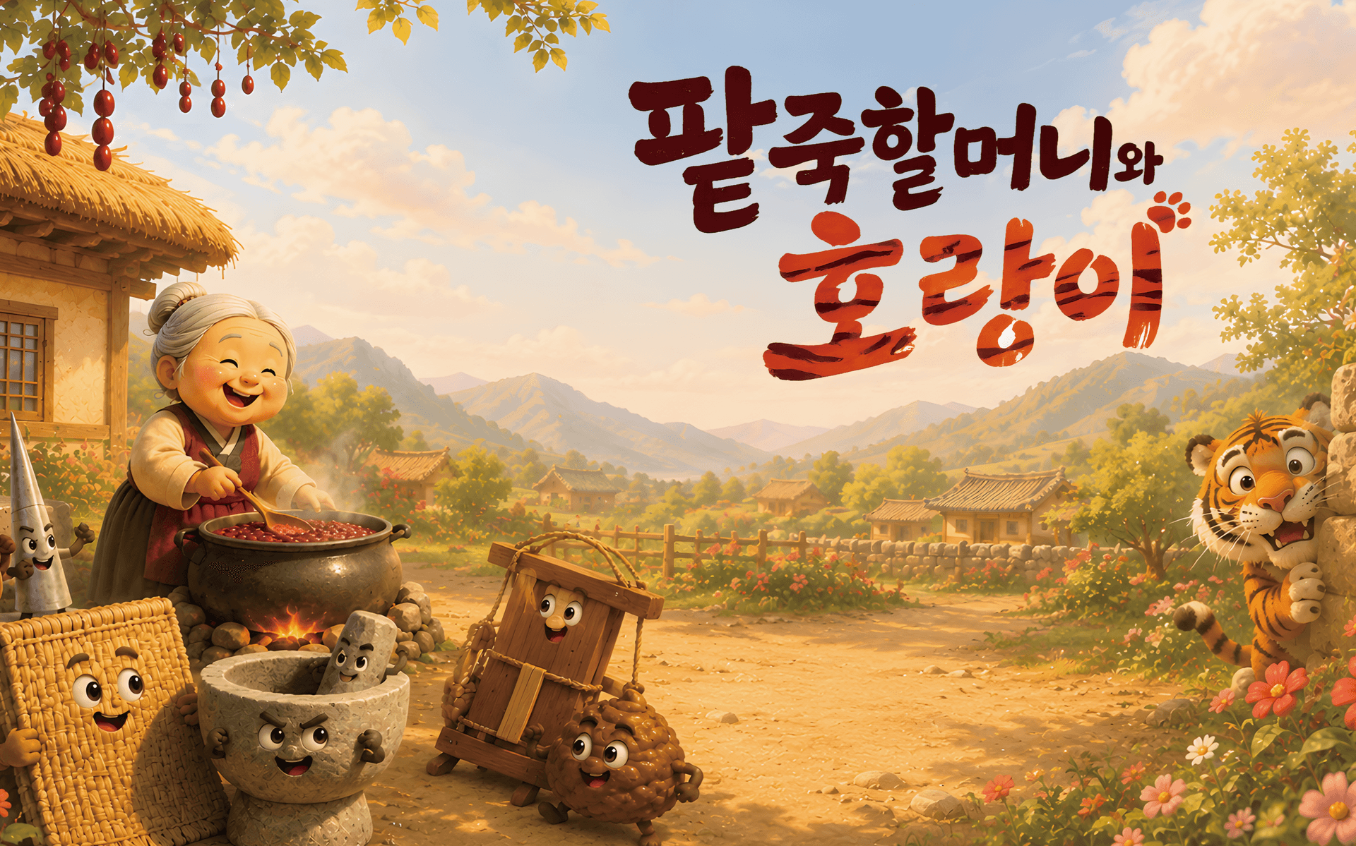 팥죽할머니와 호랑이 [광주] 뮤지컬 포스터