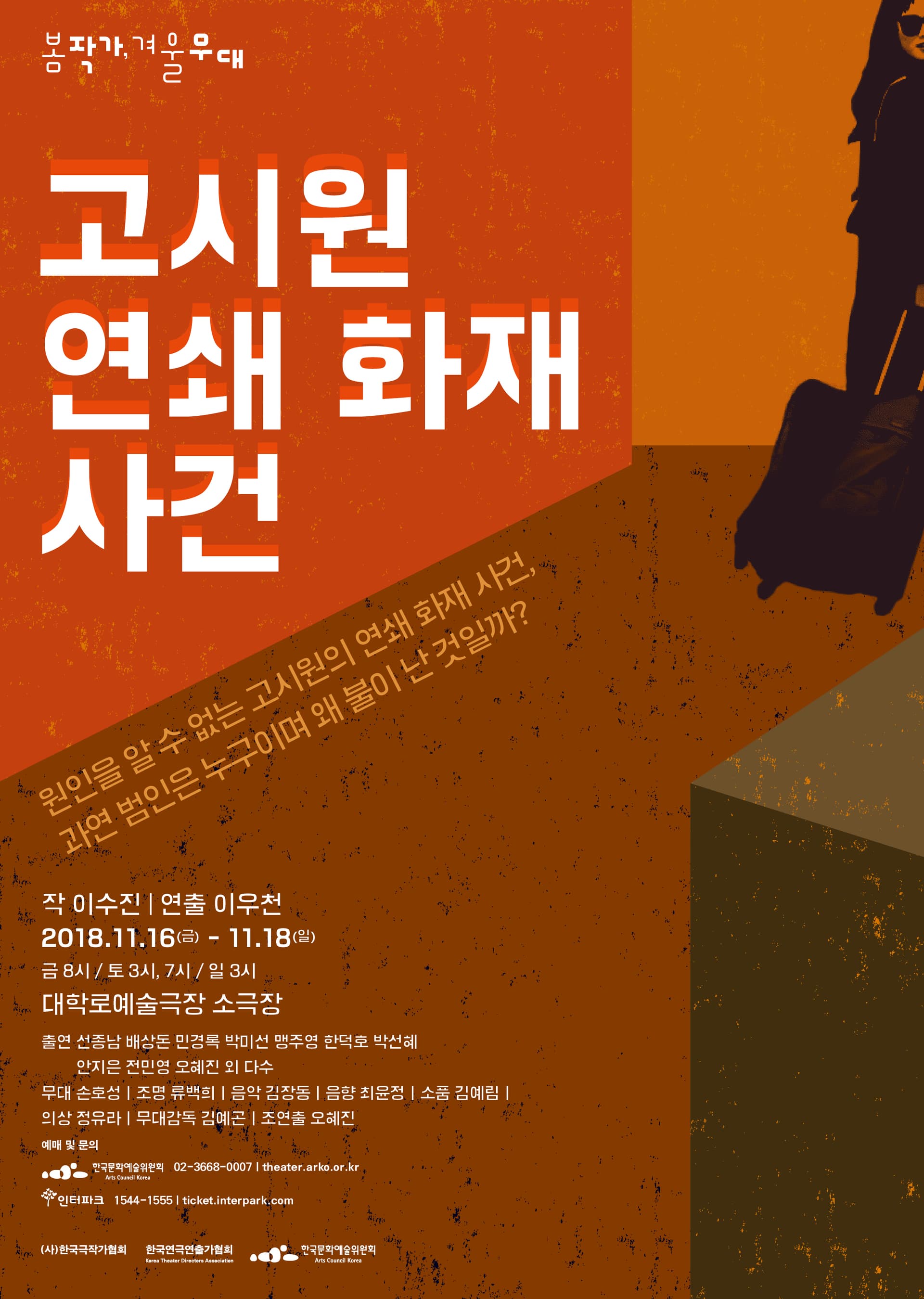 봄 작가, 겨울 무대, 고시원 연쇄 화재 사건